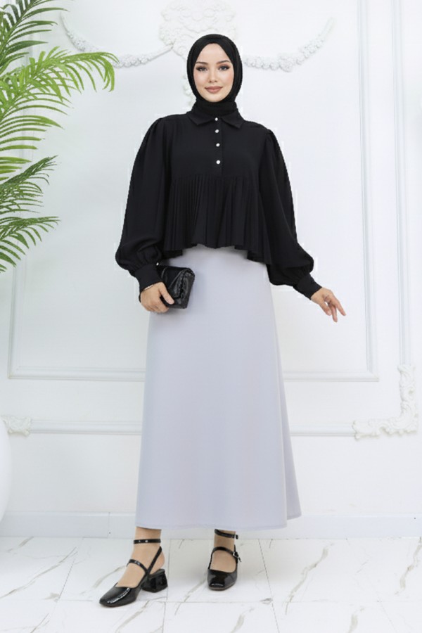 Scuba Kloş Etek 212 Açık Gri Scuba Kloş Etek 212 Açık Gri