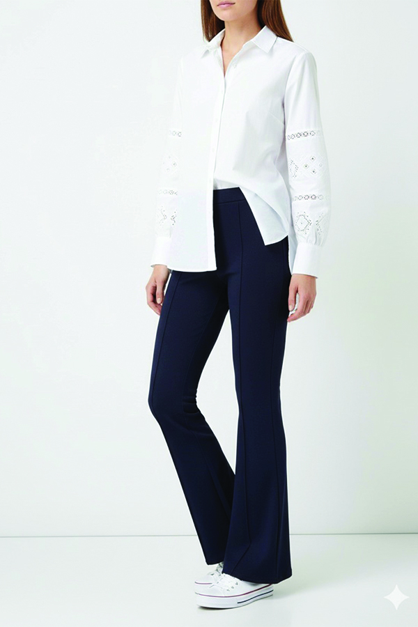 İspanyol Paça Pantolon A1106 Lacivert