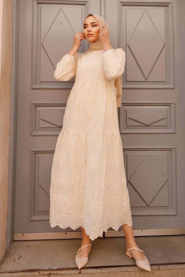 Dantelli Elbise Krem 1073 Dantelli Elbise Krem 1073