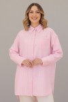  Çizgili Gömlek Pembe 12021