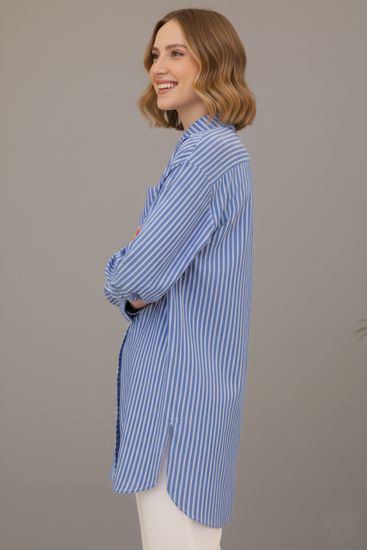 Çizgili Gömlek Lacivert 12023 Çizgili Gömlek Lacivert 12023
