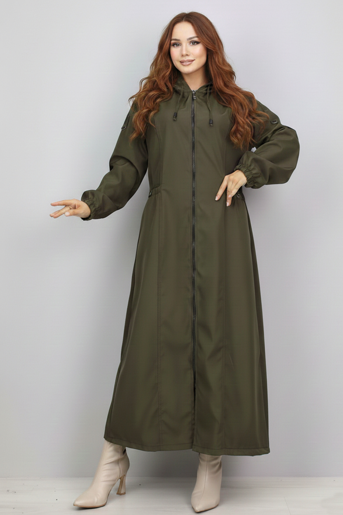 Mevsimlik Trençkot Haki 1305