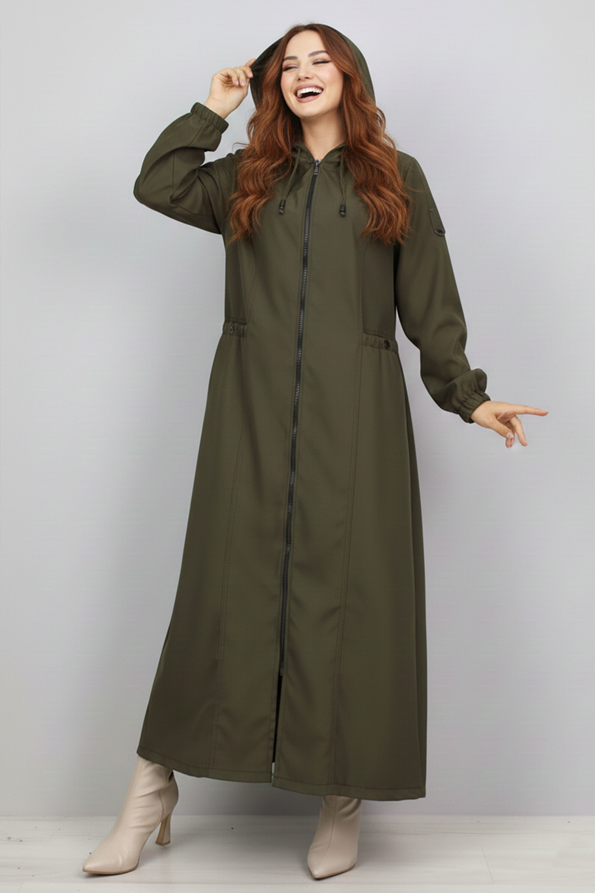 Mevsimlik Trençkot Haki 1305