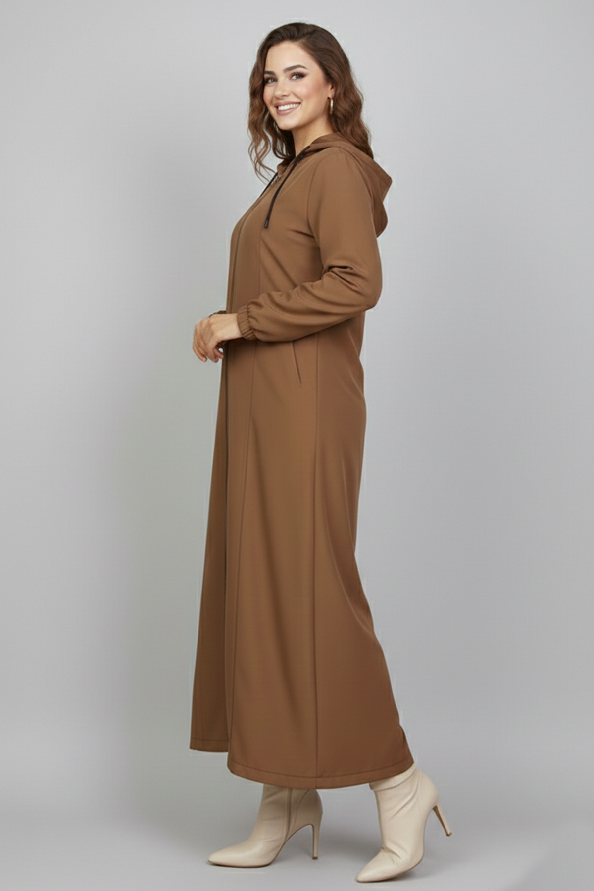  Mevsimlik Trençkot Taba 1305