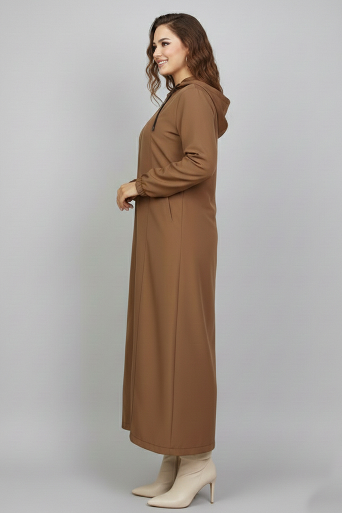  Mevsimlik Trençkot Taba 1305