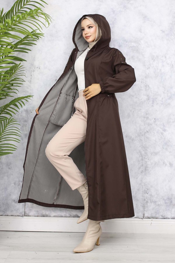 Mevsimlik Trençkot Kahverengi 1305 Mevsimlik Trençkot Kahverengi 1305