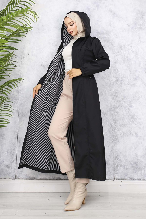 Mevsimlik Trençkot Siyah 1305 Mevsimlik Trençkot Siyah 1305