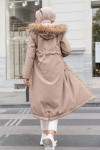 Yakasi Kürklü İçi̇ Peluş Bondi̇t Kaban Vizon 1601 Yakasi Kürklü İçi̇ Peluş Bondi̇t Kaban Vizon 1601