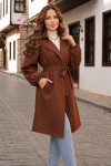   Kuşaklı Trençkot Kahverengi 61533
