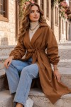   Kuşaklı Trençkot Taba 61533