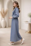 Fırfır Detaylı Kot Elbise Mavi 6808 Fırfır Detaylı Kot Elbise Mavi 6808
