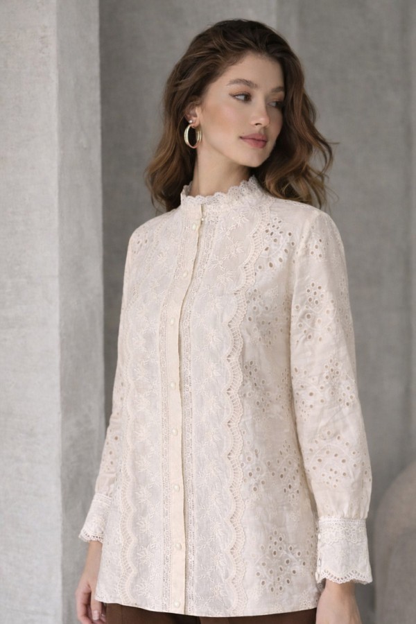 Fisto Gömlek A2001 Krem