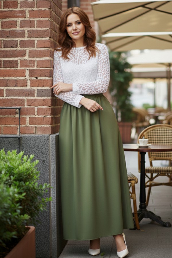 Beli Lastikli Double Etek M213 Haki