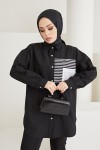Çizgi Detaylı Gömlek Siyah 61409 Çizgi Detaylı Gömlek Siyah 61409