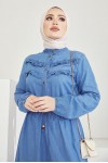 Kot Tesettür Elbi̇se Mavi 6717 Kot Tesettür Elbi̇se Mavi 6717