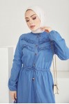 Kot Tesettür Elbi̇se Mavi 6717 Kot Tesettür Elbi̇se Mavi 6717