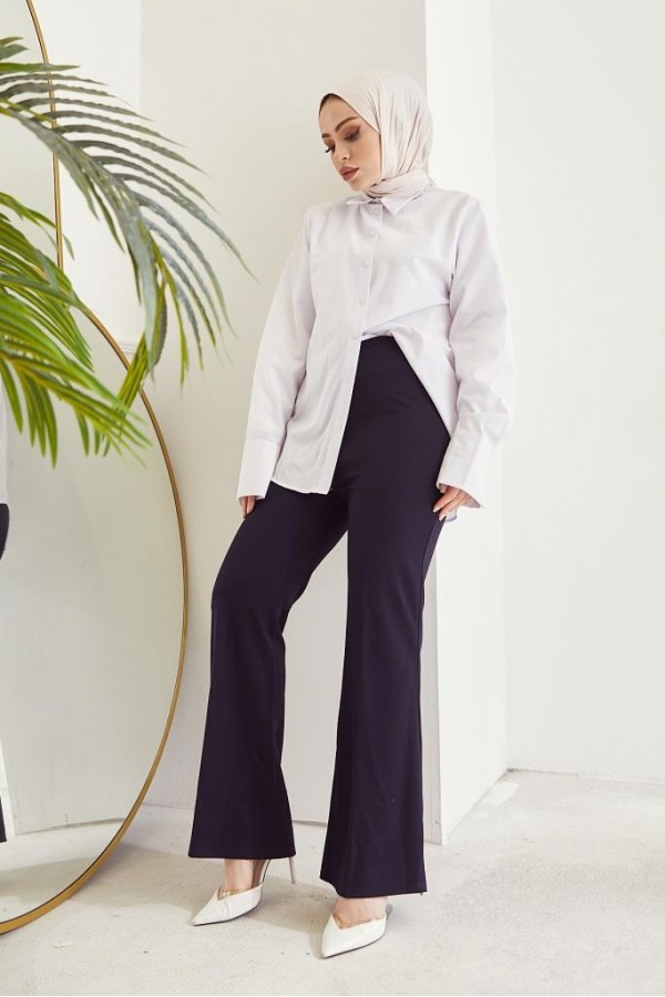 İspanyol Paça Kumaş Pantolon Lacivert 206 İspanyol Paça Kumaş Pantolon Lacivert 206