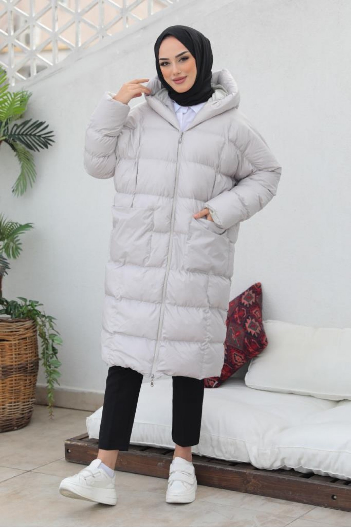 Oversize Şişme Mont Taş 2255 Oversize Şişme Mont Taş 2255
