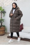 Oversize Şişme Mont Koyu Haki 2255 Oversize Şişme Mont Koyu Haki 2255