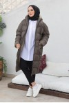 Oversize Şişme Mont Koyu Haki 2255 Oversize Şişme Mont Koyu Haki 2255