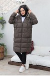 Oversize Şişme Mont Koyu Haki 2255 Oversize Şişme Mont Koyu Haki 2255