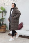 Oversize Şişme Mont Koyu Haki 2255 Oversize Şişme Mont Koyu Haki 2255