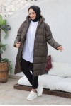 Oversize Şişme Mont Koyu Haki 2255 Oversize Şişme Mont Koyu Haki 2255