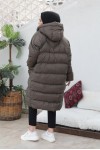 Oversize Şişme Mont Koyu Haki 2255 Oversize Şişme Mont Koyu Haki 2255