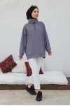 Raglan Kol İçi Şardonlu Tesetür Sweatshirt Gri 10029 Raglan Kol İçi Şardonlu Tesetür Sweatshirt Gri 10029