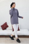 Raglan Kol İçi Şardonlu Tesetür Sweatshirt Gri 10029 Raglan Kol İçi Şardonlu Tesetür Sweatshirt Gri 10029