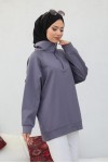 Raglan Kol İçi Şardonlu Tesetür Sweatshirt Gri 10029 Raglan Kol İçi Şardonlu Tesetür Sweatshirt Gri 10029