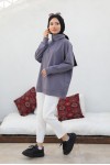Raglan Kol İçi Şardonlu Tesetür Sweatshirt Gri 10029 Raglan Kol İçi Şardonlu Tesetür Sweatshirt Gri 10029