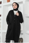 Uzun Triko Hırka Siyah 2446 Uzun Triko Hırka Siyah 2446
