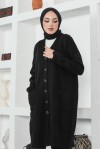 Uzun Triko Hırka Siyah 2446 Uzun Triko Hırka Siyah 2446