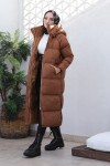 Uzun Dolumlu Şişme Mont Taba 4444 Uzun Dolumlu Şişme Mont Taba 4444