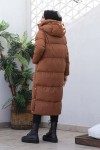 Uzun Dolumlu Şişme Mont Taba 4444 Uzun Dolumlu Şişme Mont Taba 4444