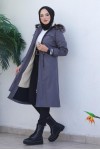 Kolları Lastikli İçi Peluşlu Bondit Kaban Antrasit 4604 Kolları Lastikli İçi Peluşlu Bondit Kaban Antrasit 4604