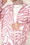 Zebra Desenli Tesettür Gömlek Pembe 8892 Zebra Desenli Tesettür Gömlek Pembe 8892