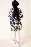 Zebra Desenli Tesettür Gömlek Siyah 8892 Zebra Desenli Tesettür Gömlek Siyah 8892