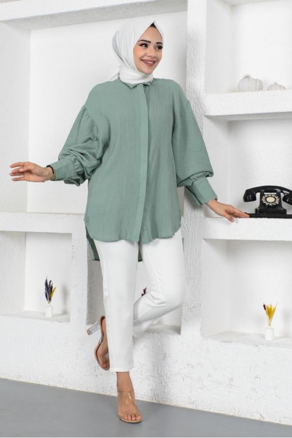  Balon Kol Salaş Gömlek Çağla 61446