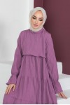 Tesettür Elbise Lila 61605 Tesettür Elbise Lila 61605