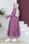 Tesettür Elbise Lila 61605 Tesettür Elbise Lila 61605