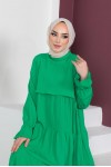 Tesettür Elbise Yeşil 61605 Tesettür Elbise Yeşil 61605