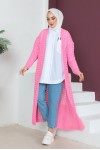 Mevsimlik Pamuk Hırka Pembe 2460 Mevsimlik Pamuk Hırka Pembe 2460