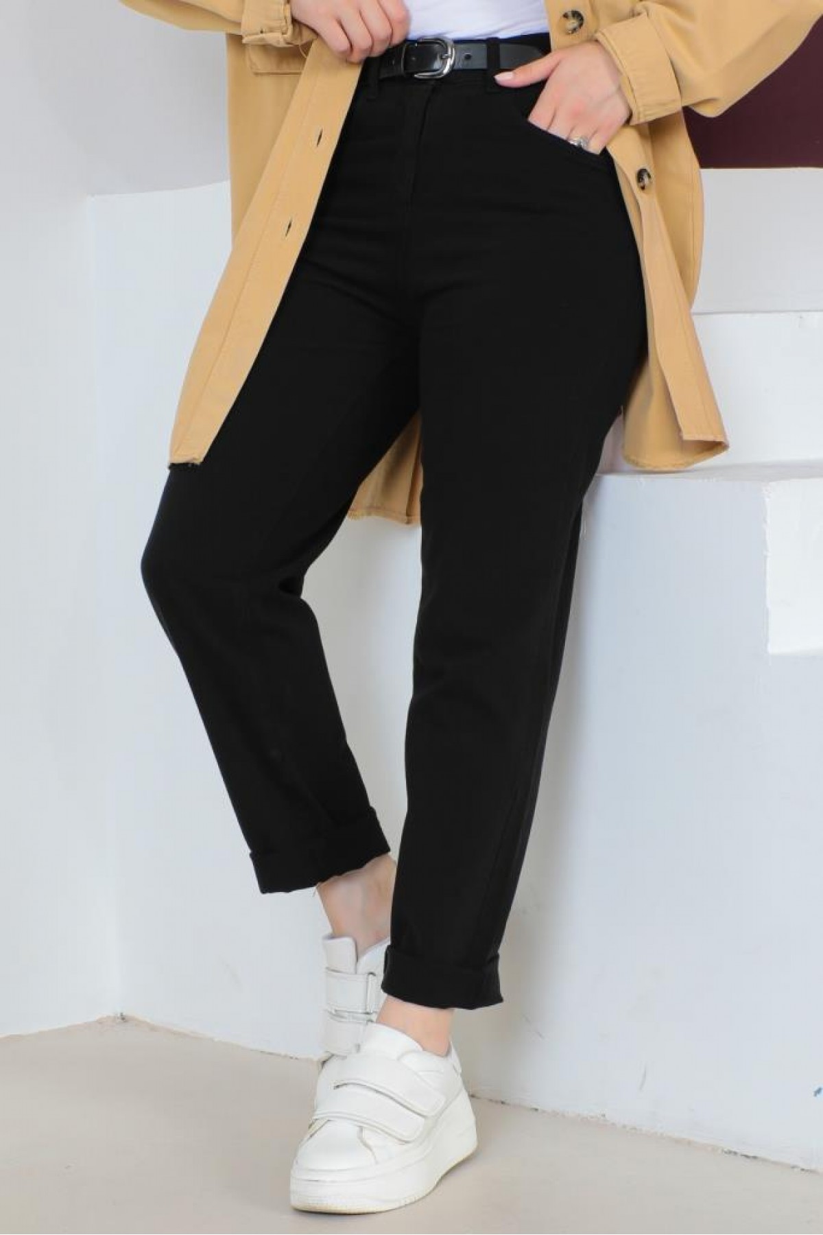 Kemerli Pantolon Siyah 27064 Kemerli Pantolon Siyah 27064