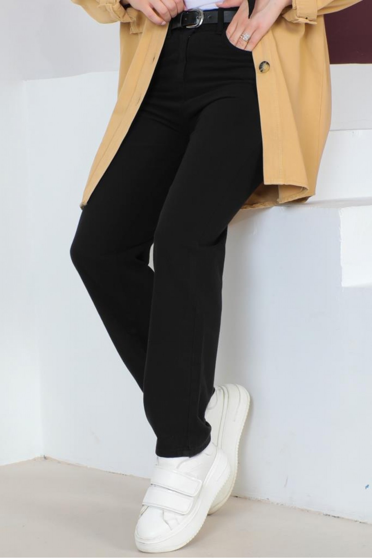 Kemerli Pantolon Siyah 27064 Kemerli Pantolon Siyah 27064