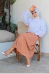 Kemerli Tesettür Etek Camel 209 Kemerli Tesettür Etek Camel 209