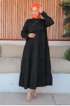 Tesettür Elbise Siyah 61605 Tesettür Elbise Siyah 61605