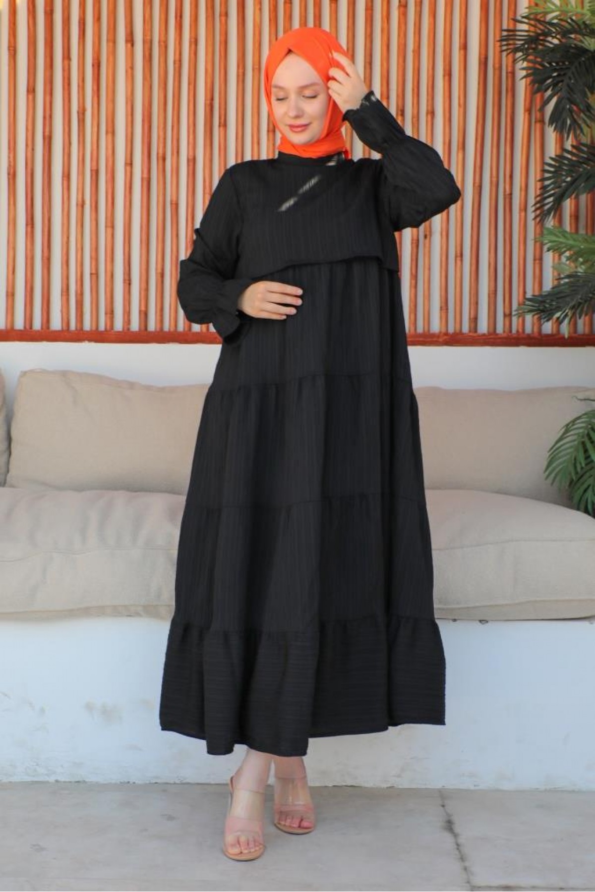 Tesettür Elbise Siyah 61605 Tesettür Elbise Siyah 61605