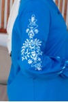  Kolları Baskılı Gömlek Saks Mavisi 61457